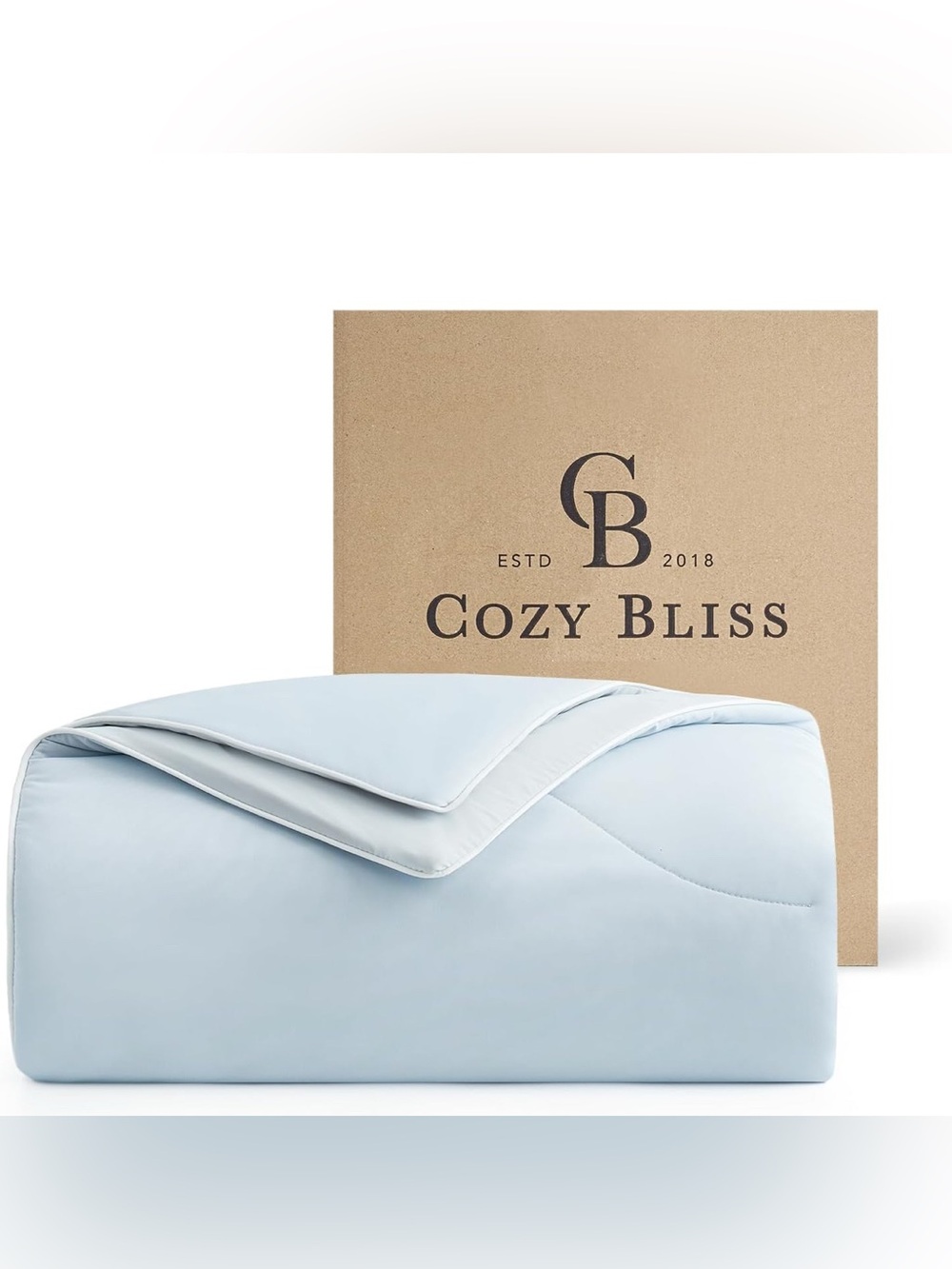 Cozy Bliss Cooling Comforter Queen Size, Reversible Lightweight Cooling Blanket